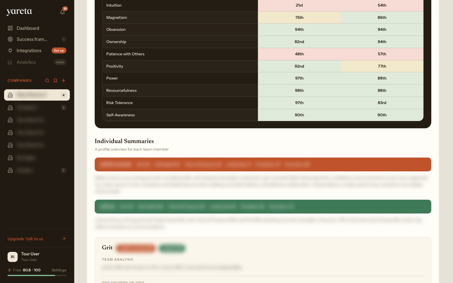Individual Summaries