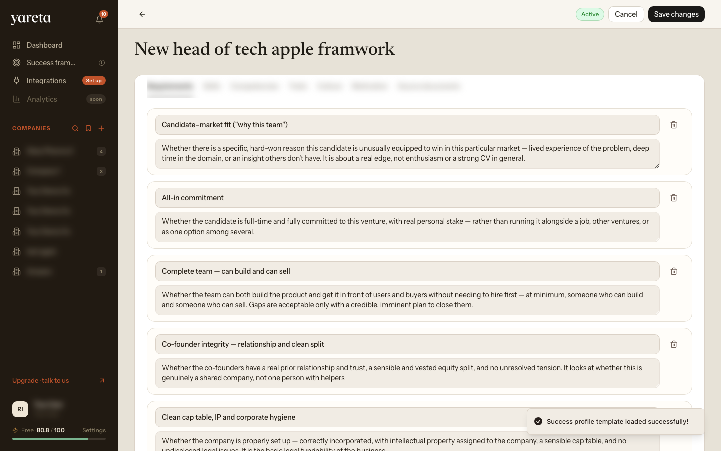 Edit an existing framework